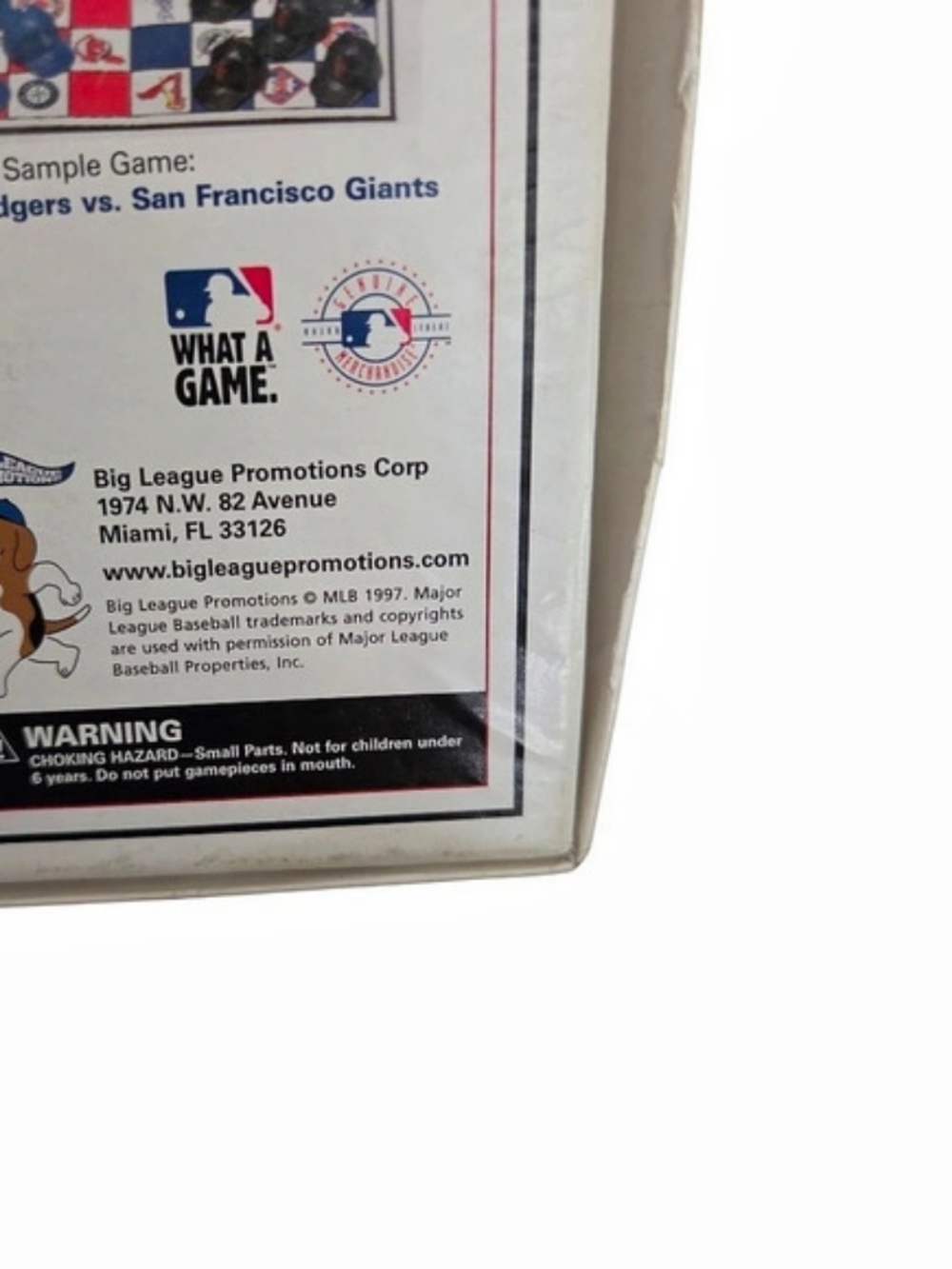 Big League Promotions Corp Checkers MLB Baseball Team Board Game